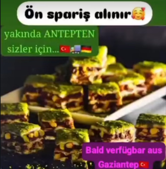 Lokum Baklava 300 g mit feinen Pistazienstreuseln