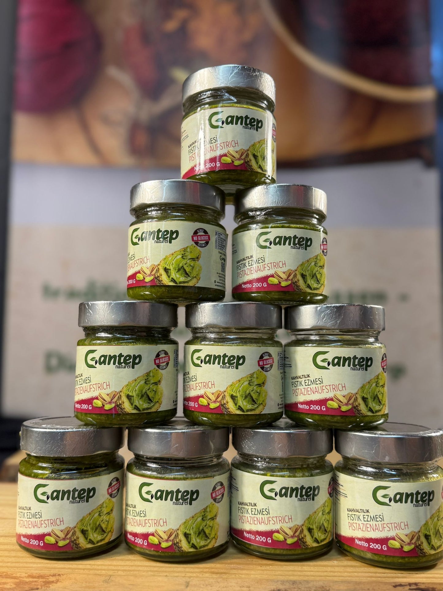 Gantep Naturel Pistazienpaste mit Stückchen Fıstık Ezmesi 240g
