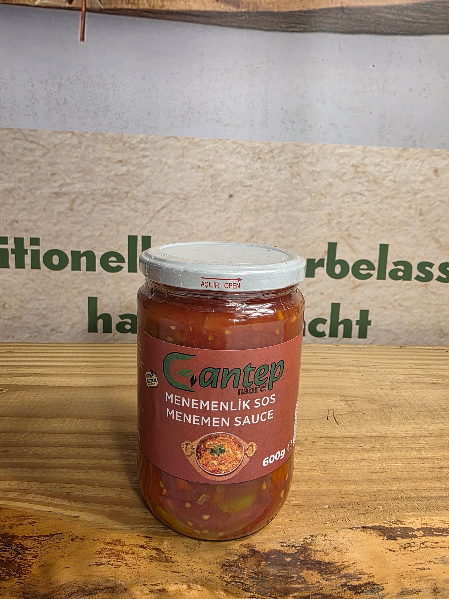 Gantep Naturel Menemen Sosu Tomaten Paprika Soße 600g ohne Zusatzstoffe