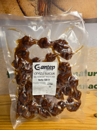 Gantep Cevizli Sucuk türkischer Pestil mit Walnüssen in Traubenmelasse 500 g