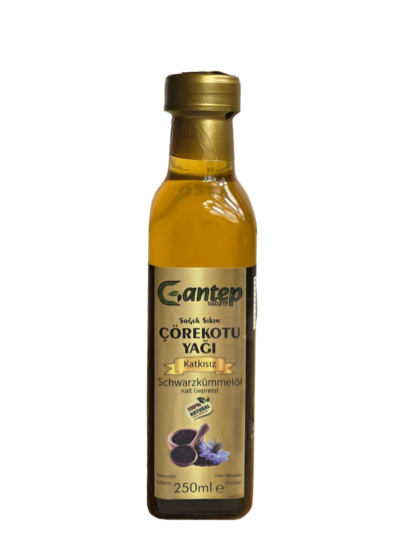 Gantep Schwarzkümmel-Öl kaltgepresst çörekotu yaǧı 250 ml